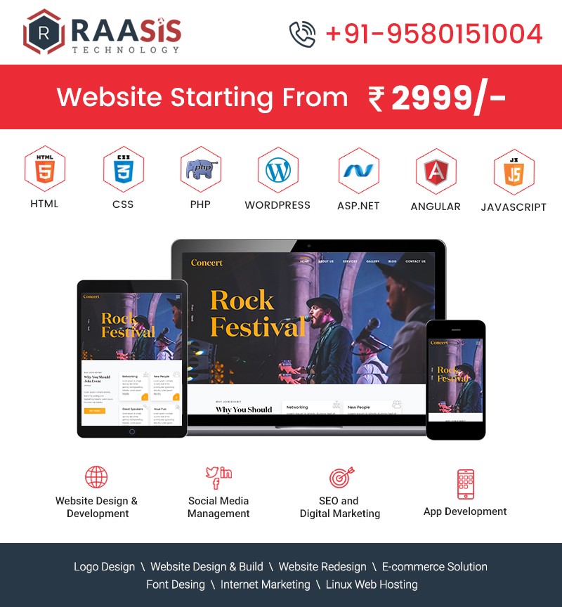 Website Designing in Basti (वेबसाइट डिजाइनिंग, बस्ती) | RAASIS Technology